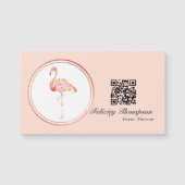 Roze Goud en Blush Roze Evenementenplanner QR-code (Voorkant)
