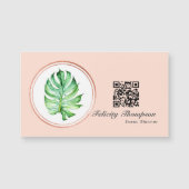 Roze Goud en Blush Roze Evenementenplanner QR Code (Voorkant)