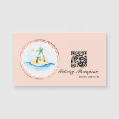 Roze Goud en Blush Roze Evenementenplanner QR-code (Voorkant)