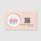 Roze Goud en Blush Roze Evenementenplanner QR-code (Voorkant)