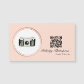 Roze Goud en Blush Roze Event Planner QR Code (Voorkant)