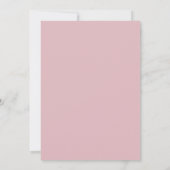 Roze Goud en Blush Roze Kerst Huwelijk Kaart (Achterkant)