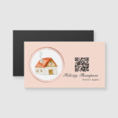 Roze Goud en Blush Roze Makelaar QR Code (Voorkant / Achterkant)