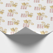 Roze goud en gouden Franse wijn thema Cadeaupapier (Hoek)