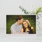 Roze Goud en Grijs Minimalistische Foto Save The D Save The Date (Staand voorkant)