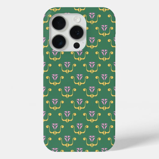 Roze Goud en Groene Kuif Zomerpret Case-Mate iPhone Case (Achterkant)
