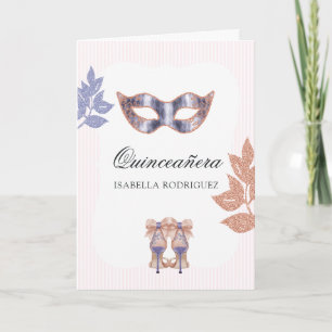 Roze Goud en Lila Glitter Prinses Quinceañera