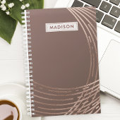 Roze Goud en Mauve Abstract Modieuze Gepersonalise Planner