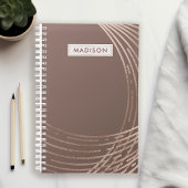 Roze Goud en Mauve Abstract Modieuze Gepersonalise Planner