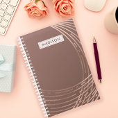 Roze Goud en Mauve Abstract Modieuze Gepersonalise Planner