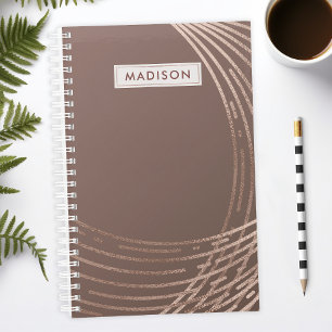 Roze Goud en Mauve Abstract Modieuze Gepersonalise Planner