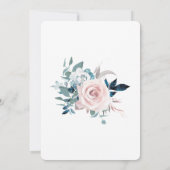 Roze Goud en Navy Blauwe Sjabloon Kaart (Achterkant)
