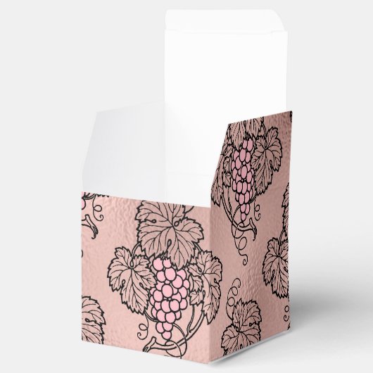 Roze Goud en Roze Wijn Thema Bedankdoosjes (Geopend)