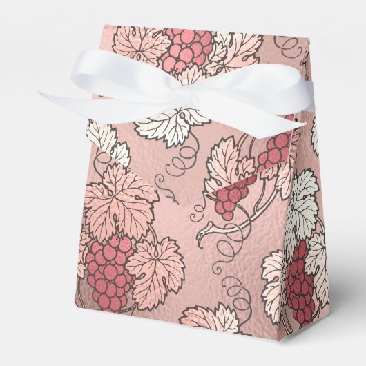 Roze Goud en Roze Wijn Thema Bedankdoosjes (Voorkant Zijde)