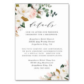 Roze Goud en Wit Bloemen Bruiloft Behuizing Kaarte Kaart (Voorkant)