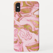 Roze, Goud en Wit Marmer Elegant Modern Case-Mate iPhone Case (Achterkant)