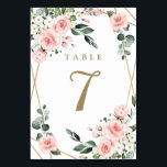 Roze Goud en Witte Bloemige Groene Huwelijksdecora Kaart<br><div class="desc">Het ontwerp heeft een elegante geometrische goudkleurige (gedrukte) lijst versierd met waterverf roze rozen,  pioenrozen,  hortensia,  baby's adem en meer over verschillende soorten groene takken en bladeren.  Bekijk de collectie op deze pagina om bijpassende producten uit deze suite te vinden.</div>