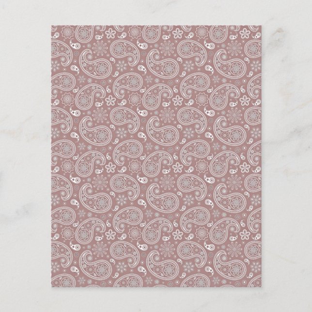 Roze goud en witte paisley (Voorkant)
