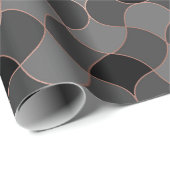 Roze Goud en Zwart Cadeaupapier (Rol Hoek)