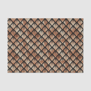 Roze goud en zwart diamant Art Deco-patroon Tissuepapier