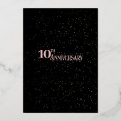 Roze Goud en Zwart Elegant Folie Uitnodiging (Achterkant)