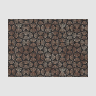 Roze Goud en Zwarte Art Deco Patroon Tissuepapier