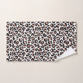 Roze Goud en Zwarte Luipaardprint Bad Handdoek (Handdoek)