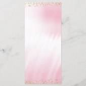Roze Goud Etnische Prinses Baby shower Menu (Achterkant)