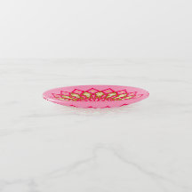 Roze Goud Fantasie Mandala op Roze Achtergrond