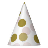 Roze & Goud Feestelijke Polka Dots Confetti Feesthoedjes (Links)