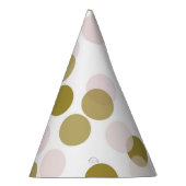 Roze & Goud Feestelijke Polka Dots Confetti Feesthoedjes (Rechts)