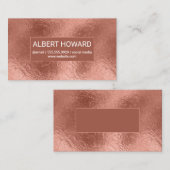 Roze Goud Folie Achtergrond Metaalachtig Glanzend Visitekaartje (Voorkant / Achterkant)