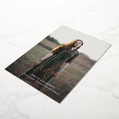 Roze Goud Folie Afstudeerfoto Afstudeeraankondigin Folie Uitnodiging (Gedraaid)