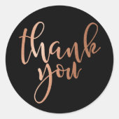 Roze Goud Folie, bedankt, Sticker (Voorkant)