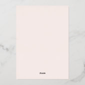 Roze Goud Folie Blush Bloem Bruiloft  Uitnodiging (Achterkant)