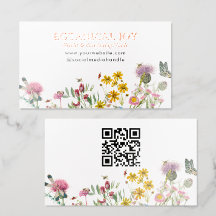 Roze Goud Folie Botanische Wilde Bloemen Floist