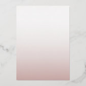 Roze Goud Folie Calligraphy Bruiloftsborrel Uitnodiging (Achterkant)