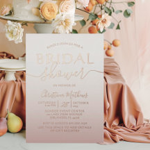 Roze Goud Folie Calligraphy Bruiloftsborrel 