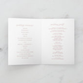Roze Goud Folie Confetti Stippen Witte Trouw Bookl Programma (Binnen)