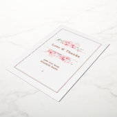 Roze Goud Folie Feestdagenkaart (Gedraaid)
