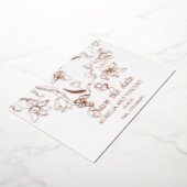 Roze goud folie kalligrafie save the date kaart (Gedraaid)