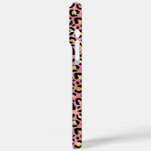 Roze Goud Folie Luipaardprint Monogram Case-Mate iPhone Case (Achterkant / Links)