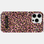 Roze Goud Folie Luipaardprint Monogram Case-Mate iPhone Case (Achterkant (horizontaal))