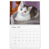 Roze Goud Folie Moderne Monogram Foto Kalender (Feb 2027)