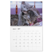 Roze Goud Folie Moderne Monogram Foto Kalender (Mar 2027)