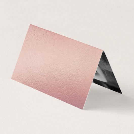 Roze Goud Folie Script Foto Save The Date Kaart Visitekaartje (Achterkant)