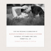 Roze Goud Folie Script Foto Save The Date Kaart Visitekaartje (Binnenkant ongevouwen)