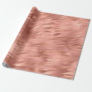 Roze Goud Folie Tijgerstrepen Cadeaupapier