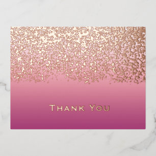 Roze Goud Folie Trouw Trouw Dank Je Feestdagen Briefkaart