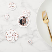 Roze Goud Folie Wilde Bloem Lente Monogram Bruilof Confetti (Groep)